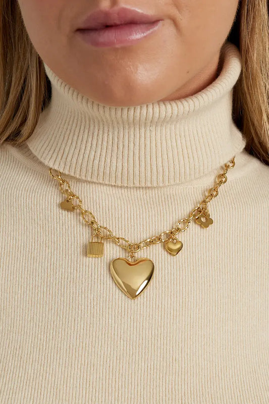 Locked Love Necklace Gold