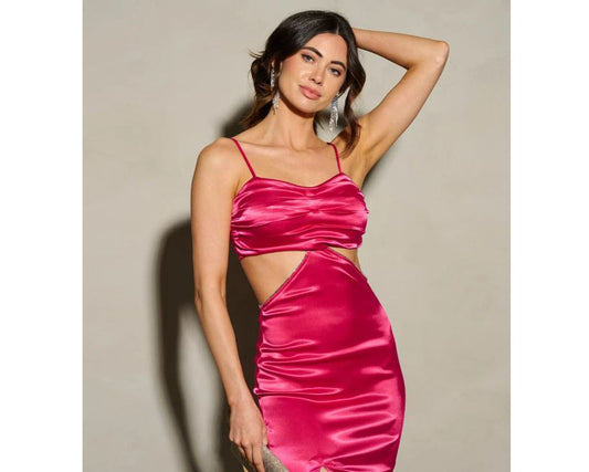 Fuchsia Flame bodycon dress